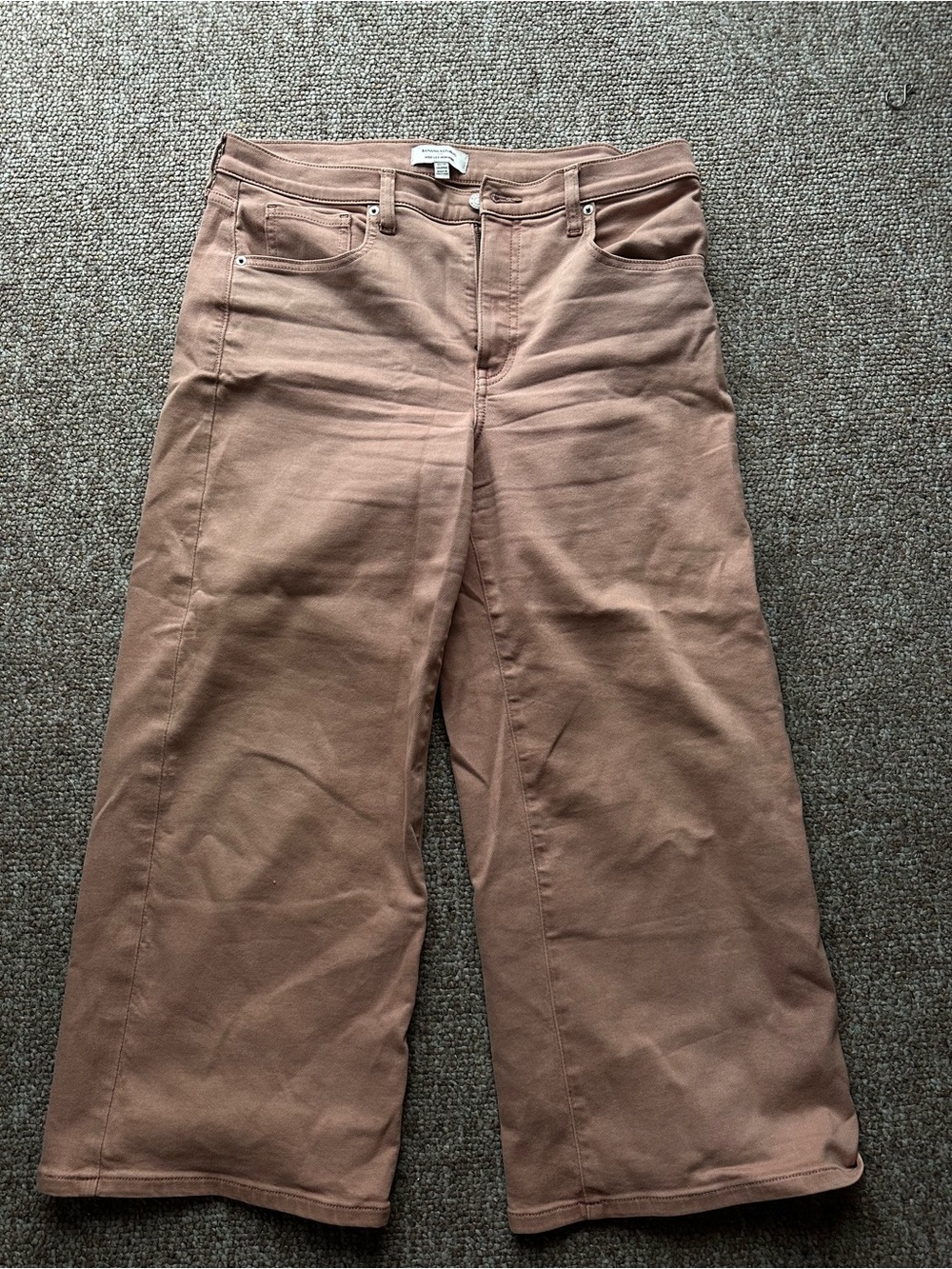 Banana Republic Wide-Leg High-Rise Jeans - Light Brown